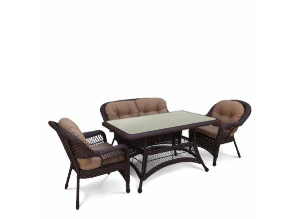 Комплект плетеной мебели T130/LV-520BB-Brown_Beige