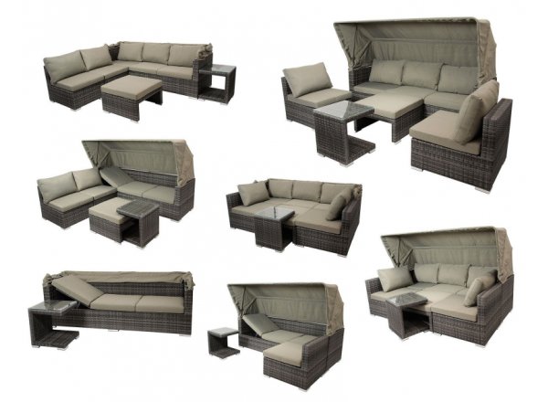 Диван-трансформер из искусственного ротанга AFM-320 Beige фото 2
