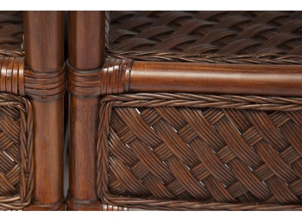 Комплект обеденный ANDREA GRAND стол со стеклом+6 кресел+ подушки  Pecan Washed античн. орех, Ткань рубчик, цвет кремовый