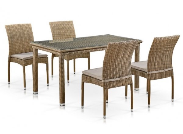 Комплект плетеной мебели T256B/Y380B-W65 Light Brown