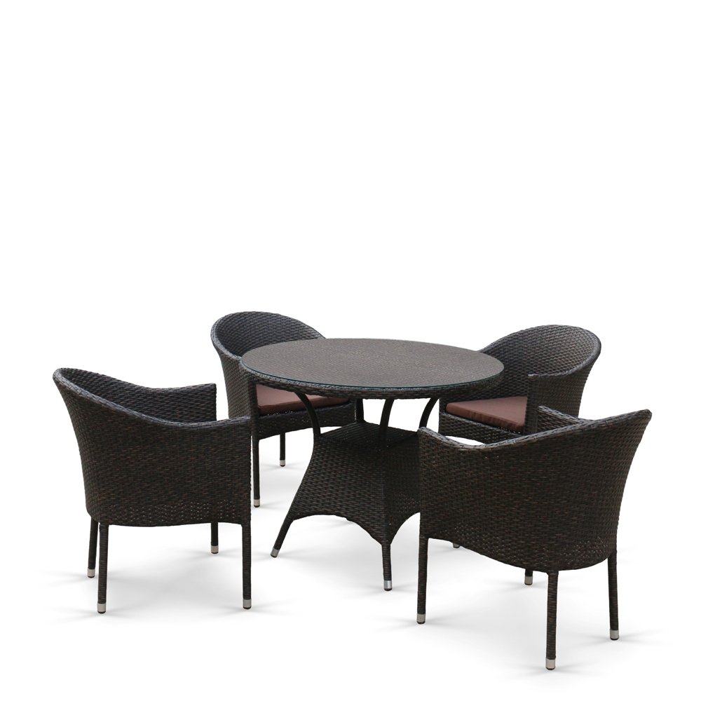 Комплект мебели из искусственного ротанга T197ANS/Y350A-W53 Brown (4+1)