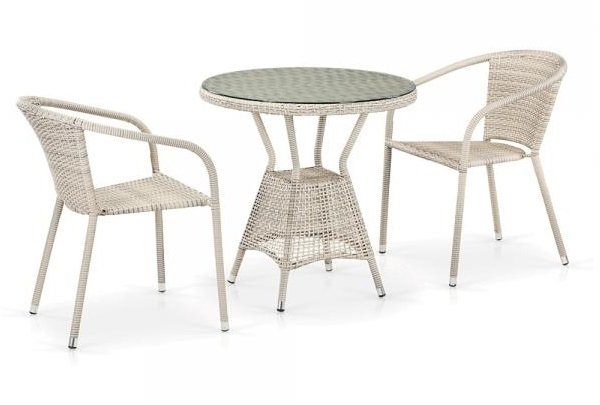 Комплект плетеной мебели T705ANT/Y137C-W85 2Pcs Latte