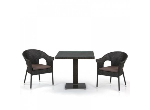 Кофейный комплект плетеной мебели T605SWT/Y79A-W53 Brown (2+1)